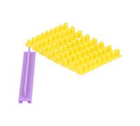 Generic Ensemble de Moules à Biscuits avec Tampons de Lettres Colorés pour Bricolage, Pâtisserie Amusante avec les Enfants, Jaune et Violet, 12,4x8x1cm