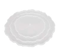 Generic Ensemble de Moules de Plateau de Fruits Irréguliers pour L'artisanat de Bricolage, Moule de Plateau en Silicone, 3 Pièces, Parfait pour les Goûters et la Décoration Intérieure