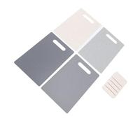 Generic Ensemble de Planches à Découper Colorées Antidérapantes en Plastique PP avec Support pour la Préparation des Aliments en Cuisine, 4 Pièces Viande Légumes Fruits, Lavable au Lave-vaisselle