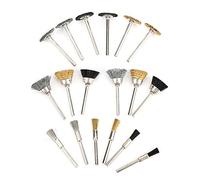 Generic Ensemble de Polissage de Brosse Métallique Durable de 18 Pièces pour Outil Rotatif de Meuleuse électrique, Accessoires D'élimination de la Rouille et de Traitement de Surface à Haute