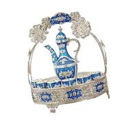 Generic Ensemble de Théière de Luxe, Théière à Café, Ensemble de Service D'eau, Ensemble de Service à Thé pour Chambre à Coucher, Fête de Mariage, Salle à Man, Bleu