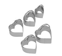 Generic Ensemble D'emporte-Pièces 5 Pièces, Moule à Biscuits en Acier Inoxydable Durable et Sûr pour une Cuisson Facile ;Parfait pour les Friandises de la Saint-Valentin et le Plaisir en Famille
