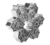Generic Ensemble D'emporte-Pièces en Forme de Flocon de Neige en Acier Inoxydable, Idéal pour la Décoration de Noël, Idéal pour la Pâtisserie des Fêtes, 9 Pièces, Tailles 12 Cm à 3,5 Cm