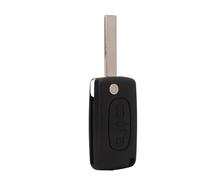 Generic Étui de clé à Rabat à 2 Boutons de Haute qualité pour 307 407 607, Coque de u Design élégant, Matériau Métallique ABS Durable, adapté pour C4 Grand (Lame Fendue CE0536-HU83)