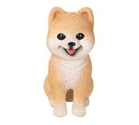 Generic Figurine de Chien Décorative En Résine, Statuette Ornementale, Sculpture Antidérapante, Collection pour La Maison, Convient pour Une Chambre, Orange