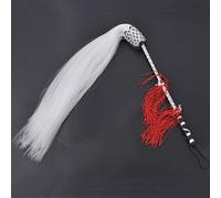 Generic Fouet à Queue de Cheval en Fil de Nylon, Doux et Dur, Compact, et fermé pour L'école Wudang, 43 Cm, 1x