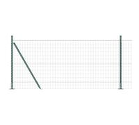 Generic Green PVC Coated Steel Wire Garden Fence with Posts, 0.8x25m