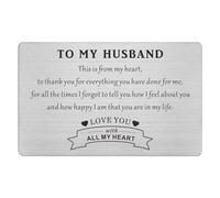 Generic Insert de Portefeuille En Métal Gravé, Cadeau de Saint-Valentin, Carte de Vœux pour Un Anniversaire, Un Mariage, Noël, pour Les Amis, pour Lui, Style D