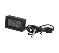 Generic Jauge de Température électronique Numérique avec Sonde et écran LCD pour une Mesure Précise dans les Réfrigérateurs et les Chauffe-eau, Boîtier en ABS Noir