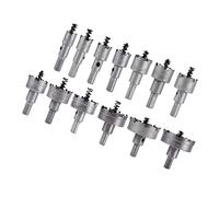 Generic Jeu de 13 Scies Cloches Tct à Pointe en Carbure 16 18 20 22 Mm pour Acier Inoxydable, Acier, Fonte, Alliage d'aluminium, Dents en Carbure de Tungstène pour le Perçage des Métaux