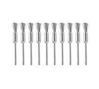 Generic Jeu de Brosses à Roues Métalliques en Acier Inoxydable, 10 Pièces, pour Polir et Nettoyer les Surfaces en Métal et en Bois (forme de stylo)