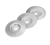 Generic Jeu de Disques de Sculpture sur Bois, 3 Pièces, Meules Solides en Acier au Carbone pour le Travail du Bois et L'artisanat, 100mm de Diamètre