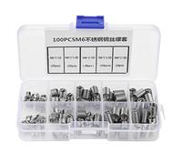Generic Jeu D'inserts de Filetage Hélicoïdal en Fil enroulé en Acier Inoxydable M6, 100 Pièces, Insert de Réparation de Filetage Durable pour Pièces en Aluminium et Magnésium
