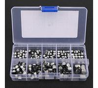 Generic Kit D'assortiment de Condensateurs électrolytiques en Aluminium, 165 Pièces, Essentiel pour les Projets électroniques, dans un étui de Rangement Transparent