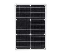 Generic Kit de Panneau Solaire Monocristallin Haute efficacité 20 W, Chargeur Multifonctionnel pour le Camping et L'utilisation en Extérieur, Matériau Durable et Fiable