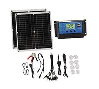Generic Kit de Panneaux Solaires Portables 50W, Contrôleur de Charge Solaire à Performance Monocristalline pour Camping en Plein Air et Randonnée