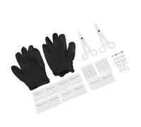 Generic Kit de Perçage Corporel en Acier Inoxydable avec Diverses Pinces à Aiguilles pour un Perçage Sûr des Oreilles et du Nombril