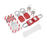 Generic Kit D'étiquetage de Verrouillage Cadenas de sécurité de Haute qualité Moraillons Étiquettes Loto pour Applications de Verrouillage électrique, Moraillon de en Acier Inoxydable pour Produits