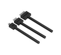Generic Kit D'Outils de Poinçonnage du Cuir 3 Pièces, Outils Perforés Durables en Acier au Carbone pour les Projets D'artisanat du Cuir de Bricolage, Tailles de Griffes 2/4/6mm (Pas de dent 5mm)