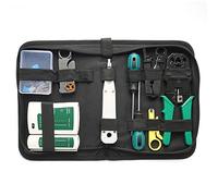 Generic Kit d'outils Ethernet Portable 14 Pièces, avec Sertisseuse et Testeur de Câbles pour Rj45 Rj11, Cat5 Cat5E Cat6, Réparation et Entretien de Câbles Lan
