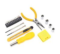 Generic Kit D'outils Manuels Ménagers en Acier au Carbone, avec Embouts de Tournevis et Couteau Utilitaire pour les Réparations à Domicile