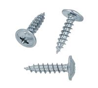 Generic Lot de 100 vis à bois à tête disque, filetage complet, cruciforme, galvanisée, 4 x 27 mm