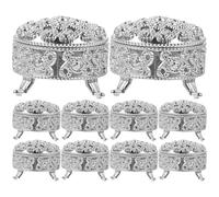 Generic Lot de 12 Boîtes à Bonbons Réutilisables en Pp Argenté, Style Rétro Élégant, Faciles à Nettoyer, pour Fêtes et Mariages