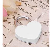Generic Lot de 2 Cadenas en Forme de Cœur Exquis avec Clés, Cadenas Métalliques Colorés pour Agenda et Boîtes à Bijoux, 30 X 39 Mm (WHITE)