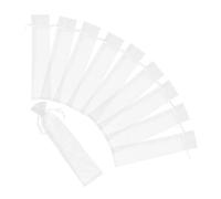 Generic Lot de 30 Paquet Décoratifs en Organza Blanc Cordon Lisse, Légers Rangement Quotidien Fêtes D'anniversaire