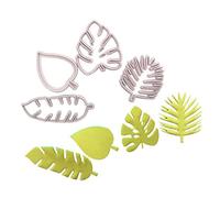 Generic Lot de 4 Emporte-pièces à Fondant en Feuilles de Palmier pour Faire de Beaux Biscuits, Plusieurs Formes pour Gâteaux D'anniversaire, en Plastique Sûr