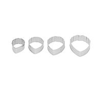 Generic Lot de 4 Moules à Biscuits Fondants en Forme de Fleur de Pivoine pour Outil de Décoration de Gâteaux, Ustensiles de Cuisine en Acier Inoxydable pour Boulangers Débutants, Fournitures de