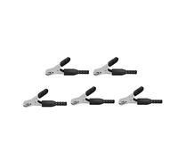 Generic Lot de 5 Pinces de sécurité pour Batterie avec Forte connectivité et Ouverture de 20 Mm pour L'électronique et les Véhicules, Construction en Acier Durable et PVC (BLACK)