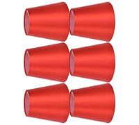 Generic Lot de 6 Abat-jour en Tissu E14, Abat-jour de Table et de Plafond Durables pour Chambre à Coucher et Salon, Diamètre Supérieur de 9,3 Cm, Construction en Fer et en Tissu (Grand rouge PX150)