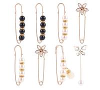Generic Lot de 8 Broches Délicates Réglables pour Femme, Goupilles Antidérapantes pour Ajuster Tour de Taille de Jupe, Épingles Décoratives Légères et Pratiques, Accessoires Mode Féminins