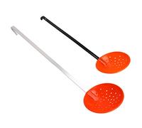 Generic Louche de Pêche sur Glace, Passoire de Pêche d'Hiver en Plastique et Alliage d'aluminium, Paquet de 2 Cuillères à Vidange Rapide avec Crochet, 18,1 X 4,5 X 3 Pouces, pour les Pêcheurs à la
