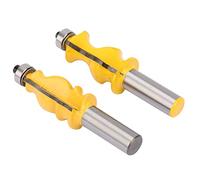 Generic Mèche de Routeur de Main Courante en Queue de Poisson à Tige de 1/2 "pour le Travail du Bois, Outil de Coupe Durable et Tranchant, Idéal pour les Finitions Lisses, Matériau en Acier