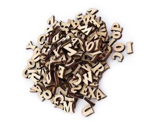 Generic Mélange de Lettres et de Chiffres en Bois, 200 Pièces, pour Décor personnalisé, Idéal pour les Enfants, Jeu éducatif Sûr et Durable (Conception de lettres anglaises)