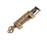 Generic Mini Cadenas Vintage Antique avec Motif de Fleurs, pour Boîte à Bijoux et Armoires, Matériau en Alliage de Zinc Durable (pie bronze)