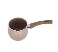 Generic Mini Casserole à Lait Antiadhésive, Pot à café, Matériau de qualité Alimentaire pour la Cuisson, Pot à Poignée Unique de 196g (BROWN)