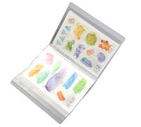 Generic Mini Livre de Rangement Transparent A6 pour Insertion de Compte à Main, Organisateur de Rangement D'autocollants étanche pour Cartes Postales, en PP, Idéal pour le Bureau, la Maison, L'école