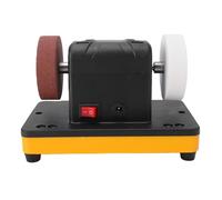 Generic Mini Meuleuse D'établi Alimentée par Batterie, Haute Performance, Rectifieuse à Double Roue de 3 Pouces pour L'affûtage des Outils et L'enlèvement de Matériaux
