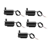 Generic Mini Pompe à Eau DC 3V-5V, Micro Pompe à Eau Submersible Durable pour Aquarium, Petite Fontaine, Ensemble de 5 Pièces