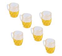 Generic Mini Tasses à Bière, 20 Pièces, Modèle de Simulation de Tasses à Bière, Modèles Miniatures Réalistes de Maison de Poupée pour Vitrine en Résine