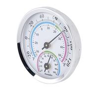 Generic Mini Thermomètre et Hygromètre D'intérieur, Compact et Facile à Lire, Double Fonction pour Serres et Bureaux, Argent 2,2 X, X 0,5 Pouces