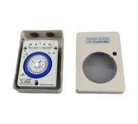 Generic Minuterie Mécanique Extérieure, Conception Robuste, Interrupteur SPST 24 Heures pour le Contrôle de L'éclairage, Coque en Fer, 1 unité