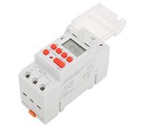 Generic Minuterie Programmable Hebdomadaire 12 V CC avec écran LCD, Fonction Compte à Rebours 24 Heures, Montage sur Rail DIN, 16 Réglages Quotidiens pour le Contrôle Domestique et électrique