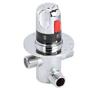 Generic Mitigeur Thermostatique en Laiton pour Douche, Contrôle Précis de la Température avec Serrure et Double Robinet de Bain Mural pour Chauffage, Construction en Laiton