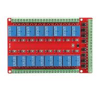 Generic Module de Relais à 16 Canaux, Carte D'interface Isolée de Haute qualité avec Double Déclencheur pour L'électronique Domotique, Alimentation DC 5/12/24V (DC12V)