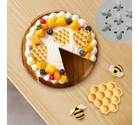 Generic Moule en Silicone en Forme D'abeille en Forme de Nid D'abeille pour Gâteau Fondant, Moules de Cuisson en Ruche avec Motifs D'abeilles et de Fleurs 3D pour la Décoration de (#1)