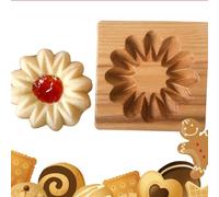 Generic Moules à biscuits en bois,Démoulage facile, tampons 3D sculptés en 3D, anti-adhésifs, moules de cuisson pour sablés, Pour les amateurs de pâtisserie débutants